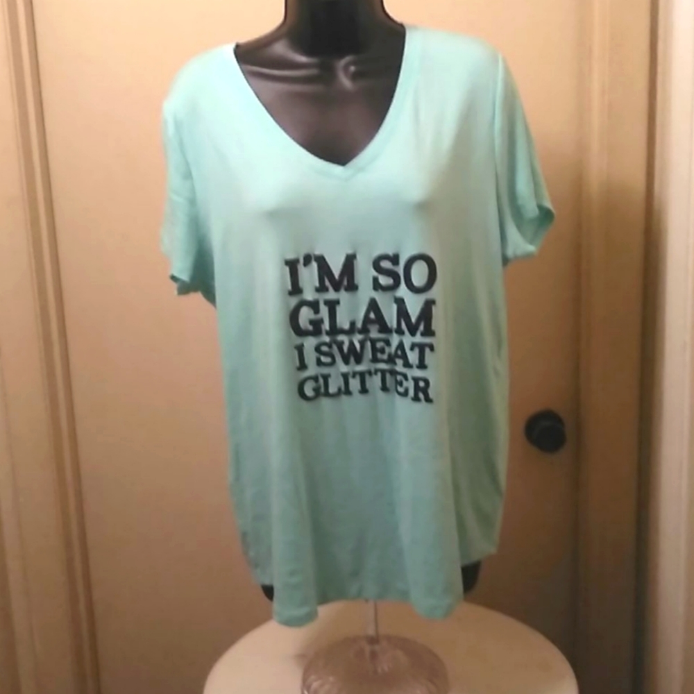 bcg turquoise top 2X